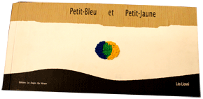 La couverture du livre pour enfants sélectionné. Petit bleu et petit jaune.