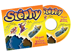 cd enfant. cds enfants. 10 ans voyage musical. Stphy chanteur pour enfants.