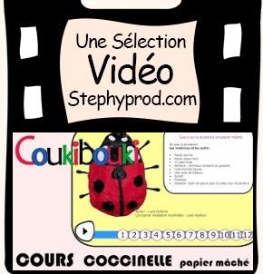 Vidéo Coccinelle en papier mâché à fabriquer avec les enfants pour les enfants et les bébés.