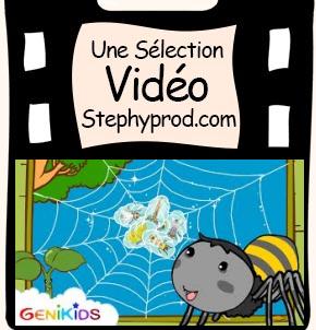 Vidéo Dessin animé éducatif La toile d'araignée pour les enfants et les bébés.