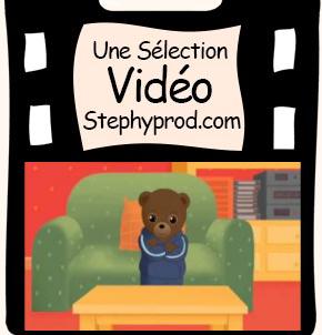 Vidéo Dessin animé Petit Ours Brun casse son jouet pour les enfants et les bébés.