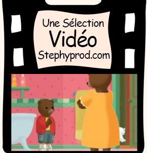 Vidéo Dessin animé Petit Ours Brun s'amuse avec le chat pour les enfants et les bébés.