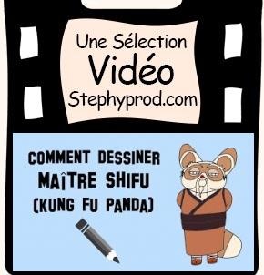 Vidéo Dessiner maître Shifu de Kung Fu Panda pour les enfants et les bébés.