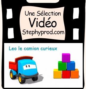 Vidéo Dessin animé Leo le camion curieux et les cubes pour les enfants et les bébés.