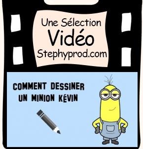 Vidéo Tuto de dessin, le minion Kévin pour les enfants et les bébés.