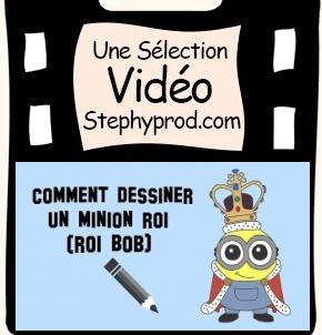 Vidéo Un tuto de dessin, comment dessiner le minion roi pour les enfants et les bébés.