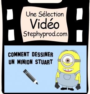 Vidéo Tuto, comment dessiner le minion Stuart pour les enfants et les bébés.