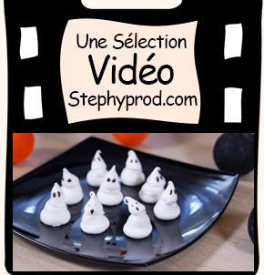 Vidéo Tuto Halloween, cuisinez des Fantômes meringués pour les enfants et les bébés.