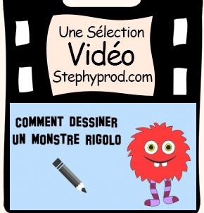 Vidéo Tutoriel de dessin, Comment dessiner un monstre rigolo pour les enfants et les bébés.