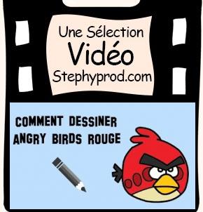 Vidéo Dessiner un angry birds rouge, un tutoriel pour bien desssiner pour les enfants et les bébés.