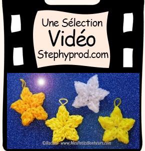 Vidéo Tutoriel étoiles en élastiques pour Noël Rainbow Loom pour les enfants et les bébés.