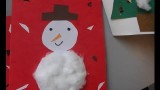 Activité noel enfants, tuto carte bonhomme de neige 3D