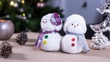 Décoration de Noël, le bonhomme de neige en chaussettes