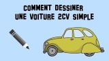 Comment dessiner une voiture, la 2cv, la célèbre deudeuch