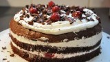 Recette gâteau de Noël, la forêt noire, tuto chocolat